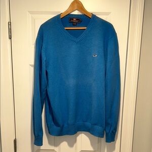 Vineyard Vines Men's Turquoise V-Neck Sweater